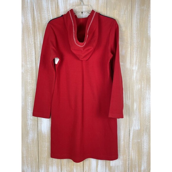 Snoopy Red White & Blue Hoodie Fleece Sweatshirt Lounge Dress - Picture 6 of 13